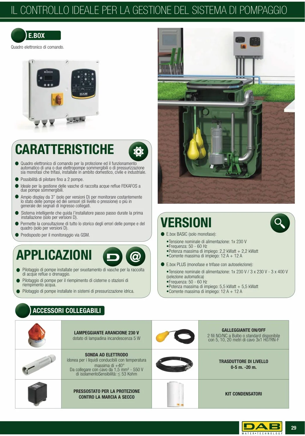DAB FEKABOX 110 LT - Stazione automatica di raccolta e sollevamento acque reflue