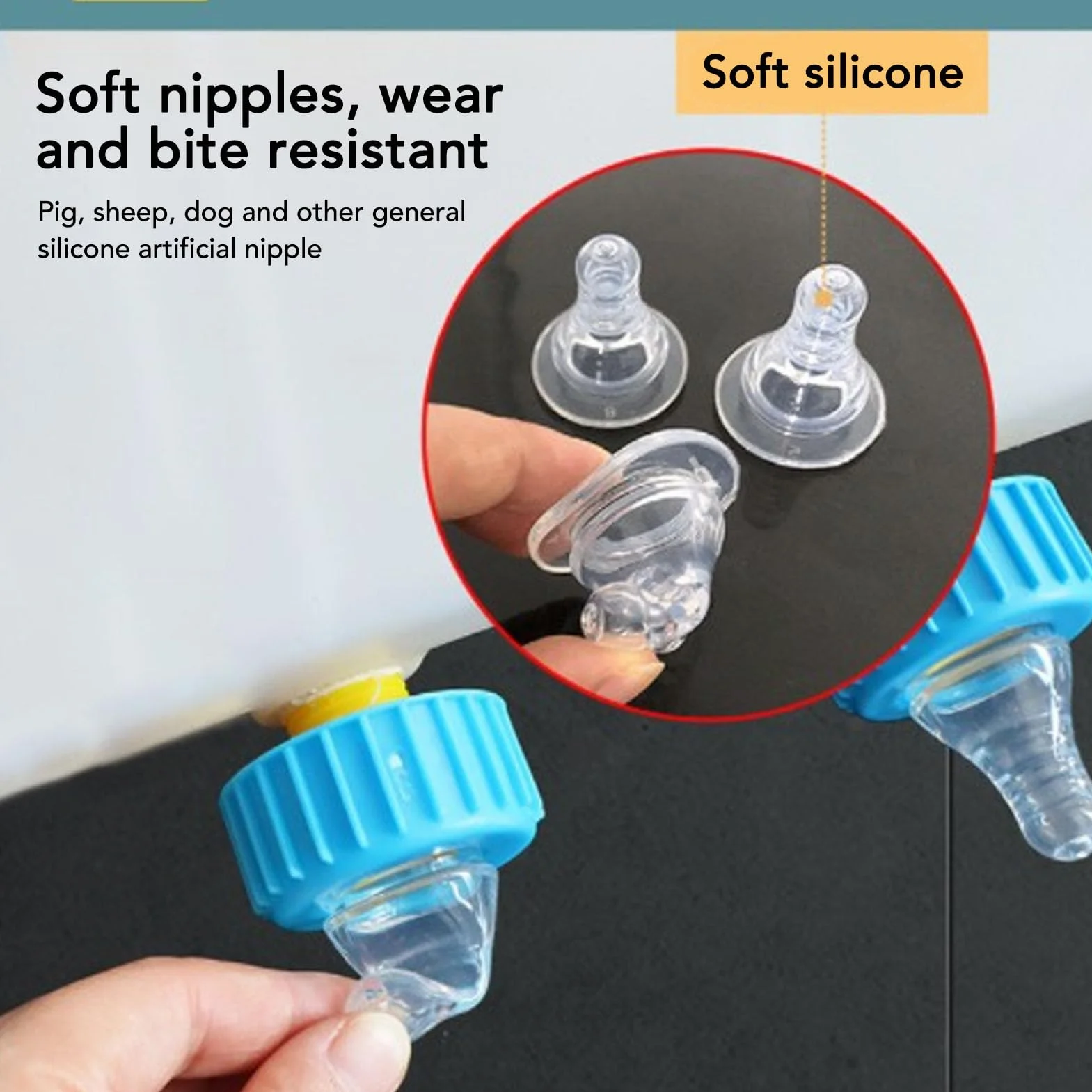 Mangiatoia per Bevande per Agnello in Silicone, Secchio per Alimentazione del Latte per Bestiame da 10 Litri Montato a Parete con 8 Capezzoli, Ideale per Allattare Agnello Animale