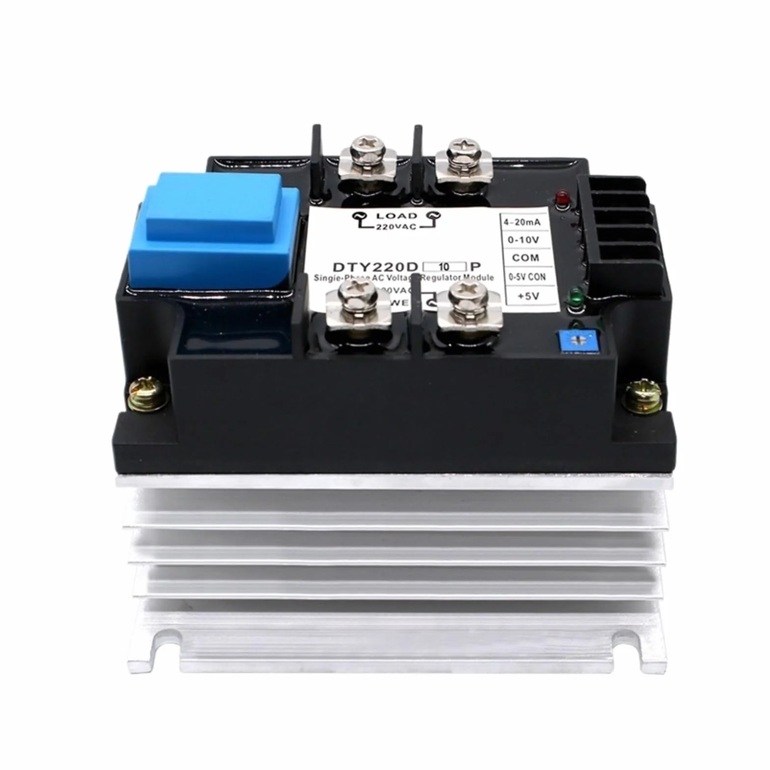 Regolatore di Tensione CA monofase con relè e modulo dissipatore di Calore con Controllo potenziometro 0-10V 4-20MA 0-5V 220V 380V(40A,220V)
