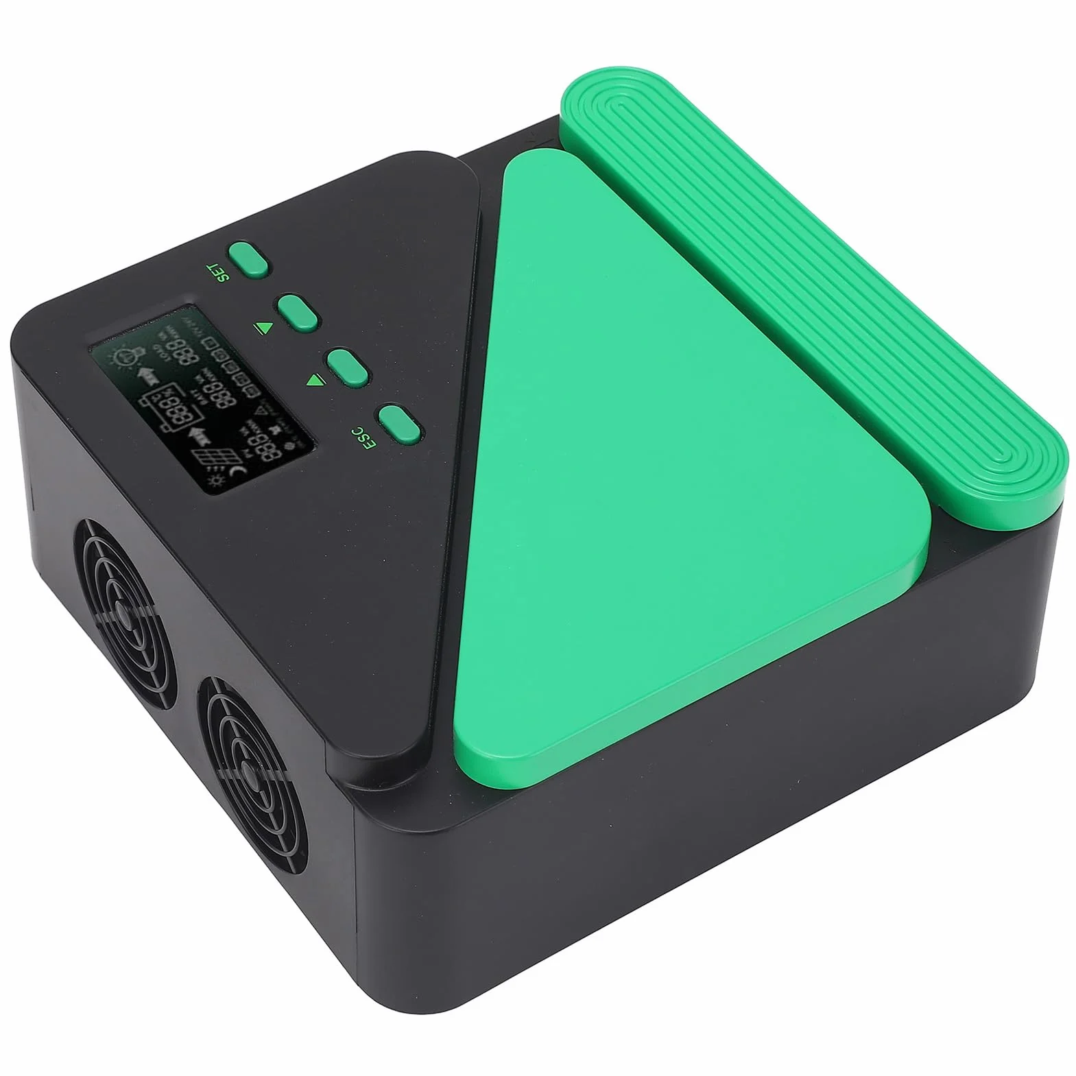Regolatore di Carica Solare, Regolatore Pannello Solare MPPT 12V 24V Automatico con Display LCD, Doppie Porte USB 5V 3A, Ingresso VOC 100V, per Ricarica Batteria Marina Fuori Rete Domestica