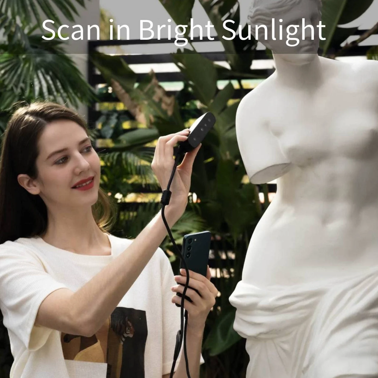Creality Scanner 3D Scanner Ferret 3D per stampa e modellazione 3D, scanner portatile con scansione rapida 30 FPS, precisione 0,1 mm, scansione doppia modalità