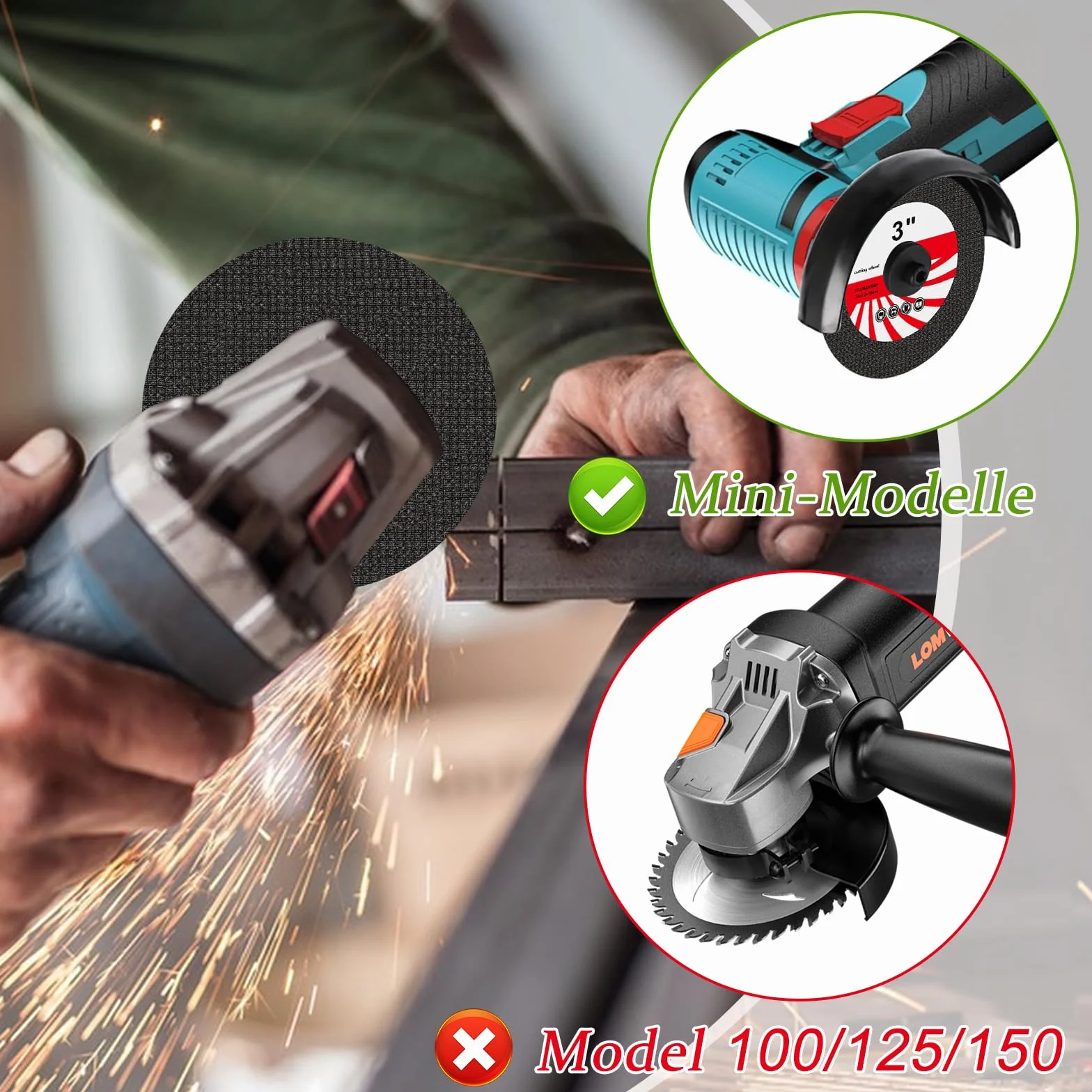 25 Dischi da Taglio 76 mm Metallo Acciaio INOX Ferro, Disco da Taglio 75 x 1,2 x 10 mm per Smerigliatrice Angolare – Taglio Rapido Preciso Multi-Materiale