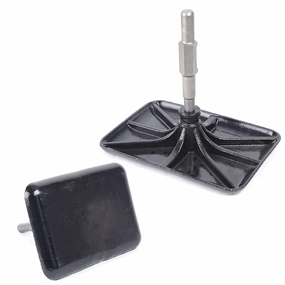 Piastra compattatrice portatile, 31 cm, piastra compattatrice in acciaio al manganese, per applicazioni architettoniche, industriali e commerciali