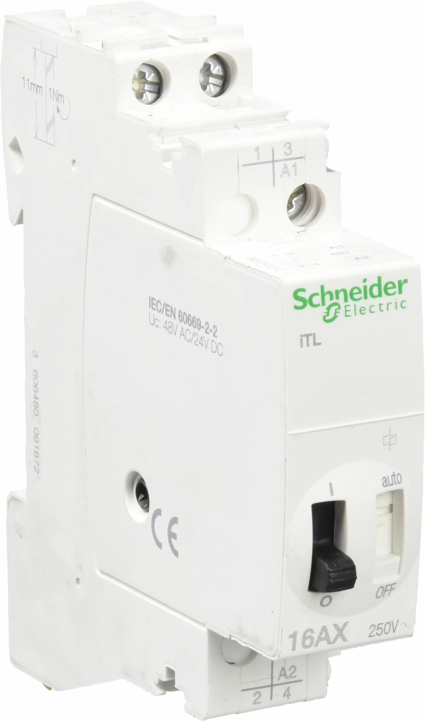 Schneider A9C30212 iTL 2NA 16A comando 48Vca/24Vcc