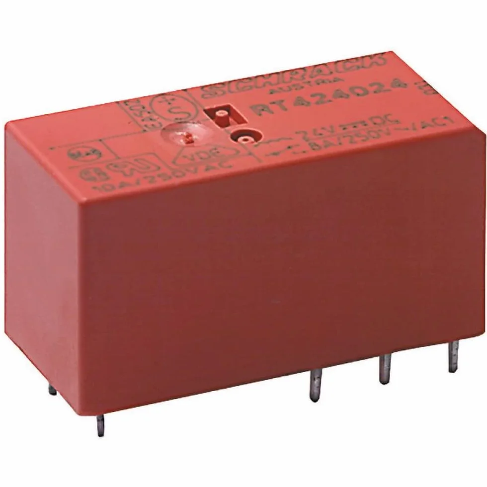 Rele' di potenza, RT114012, 12 Vdc, SPDT, 12 A, foro passante (THT), monostabile, serie RT1 - TE Connectivity Schrack 1419108-1