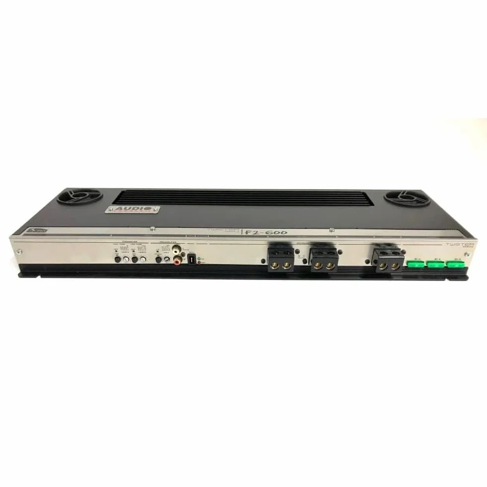 KIT SET PER AUDIO SYSTEM F2-600, 1 amplificatore stereo 2 canali classe ab 2 x 460 watt rms a 2 ohm, 3000 watt max, spl, cofano, auto, 1 pezzo