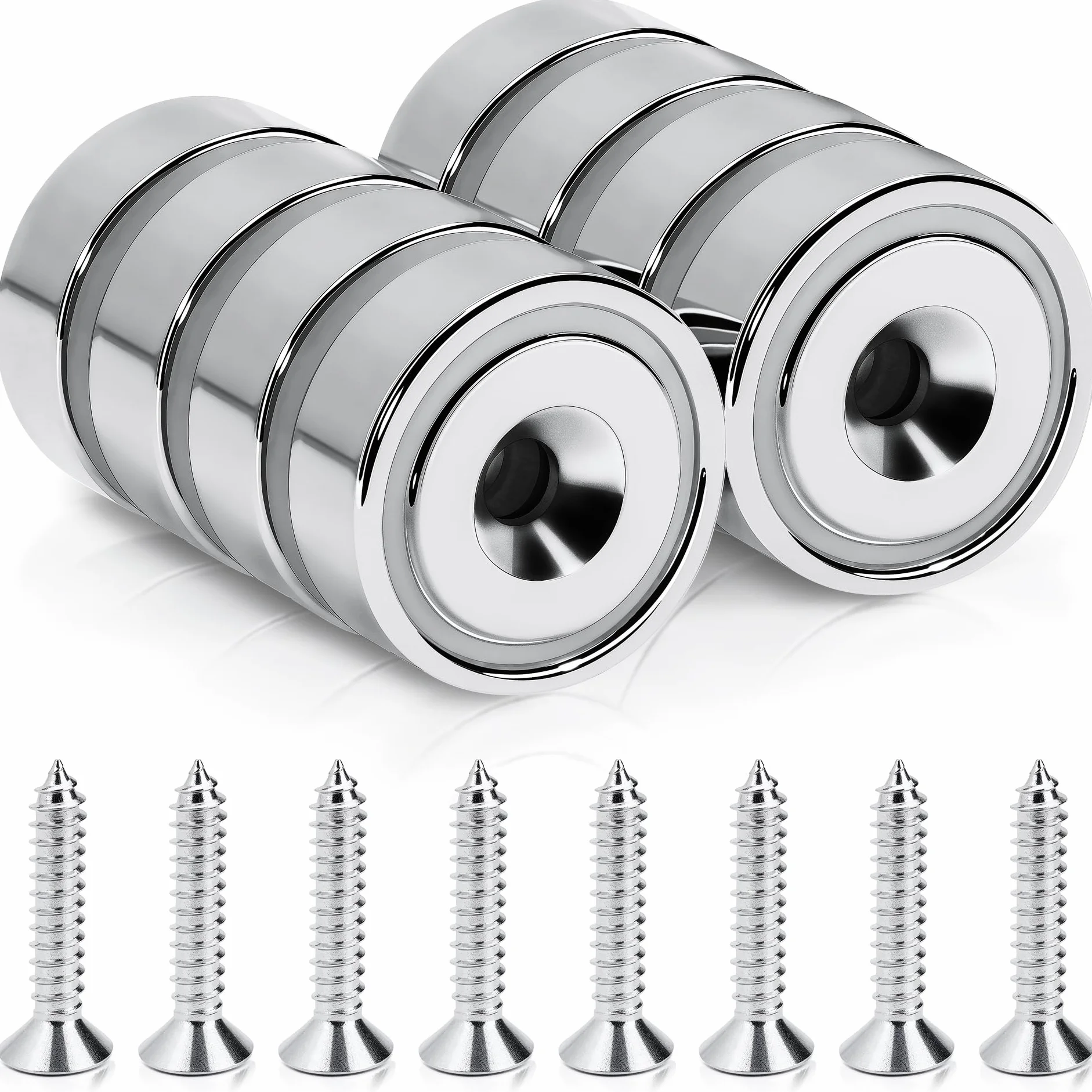 SENSEI Magnete Potente da Avvitare 20x7 mm 12 kg Set da 8 Calamite Industriali