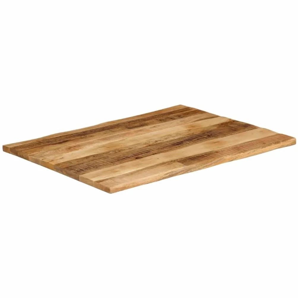 vidaXL Piano Tavolo Bordi Vivi 110x80x2,5 cm Legno di Mango Grezzo Sostituzione Tavolo da Pranzo