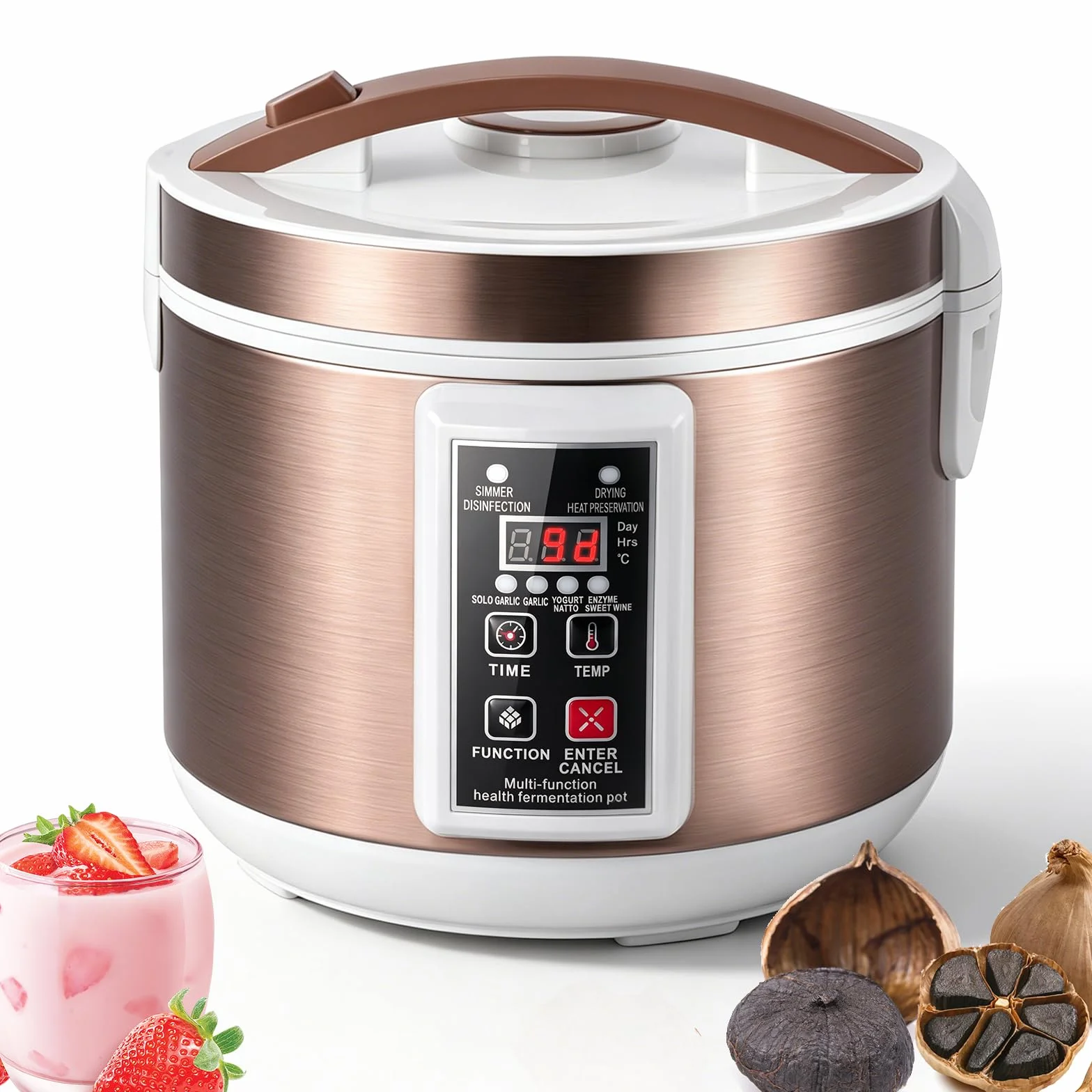 YUCHENGTECH 6L Fermentatore Aglio Nero Automatico Aglio Nero Fermentatore Intelligente per Aglio Natto Yogurt Kimchi con Controllo del Tempo e della Temperatura/Controllo di Asciugatura Indipendente