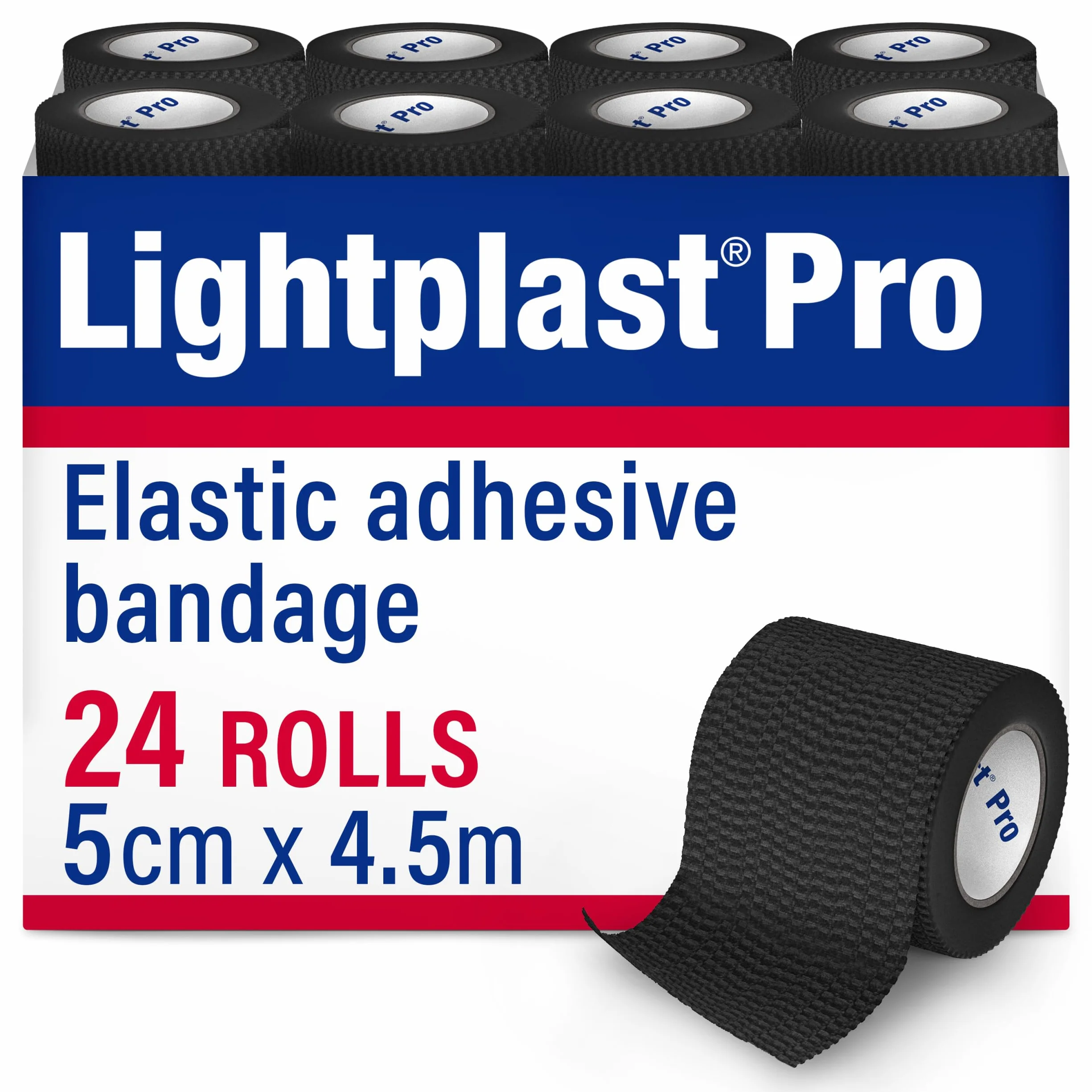Physical Therapy Aids 84980BSN Medical Lightplast Pro, nero, 5,1 cm x 5 m (confezione da 24)
