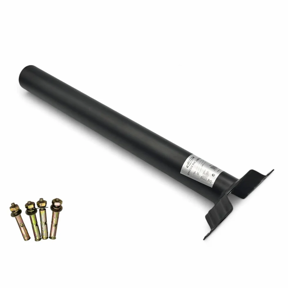 Vetrineinrete® Staffa supporto a muro per lampione stradale palo braccio faro metallo 45 cm