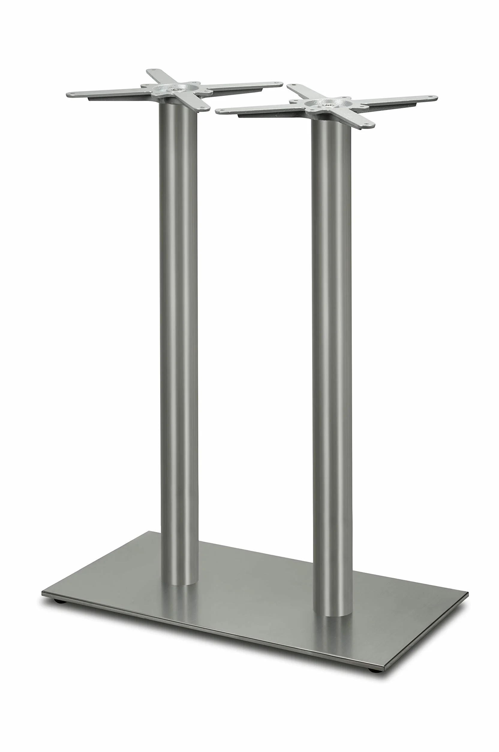 Base per Tavolo Alto da Bar Premium in Acciaio Inossidabile - PD7591inox/110 - Gambe per Tavoli Alti (Altezza: 108 cm, Peso: 32 kg) - Max. Dimensione della Tavola: 130x70 cm