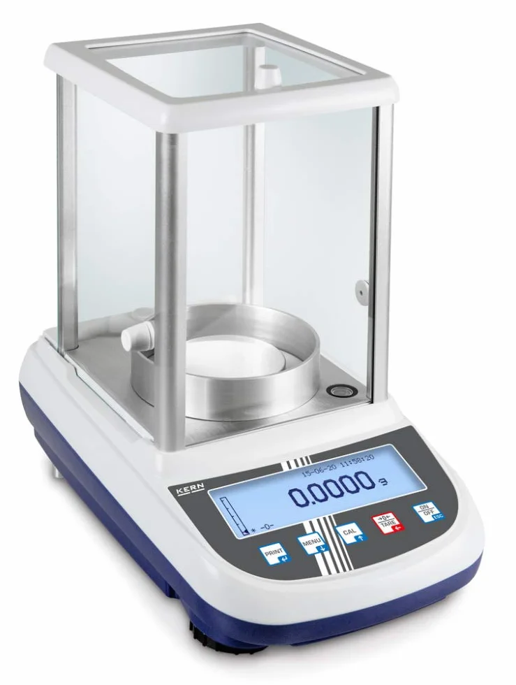 Kern ALJ 160-4A - Bilancia analitica, con display grafico intuitivo e ampia banca dati di miscele, Portate [Max]: 160 g, Divisione [d]: 0,1 mg