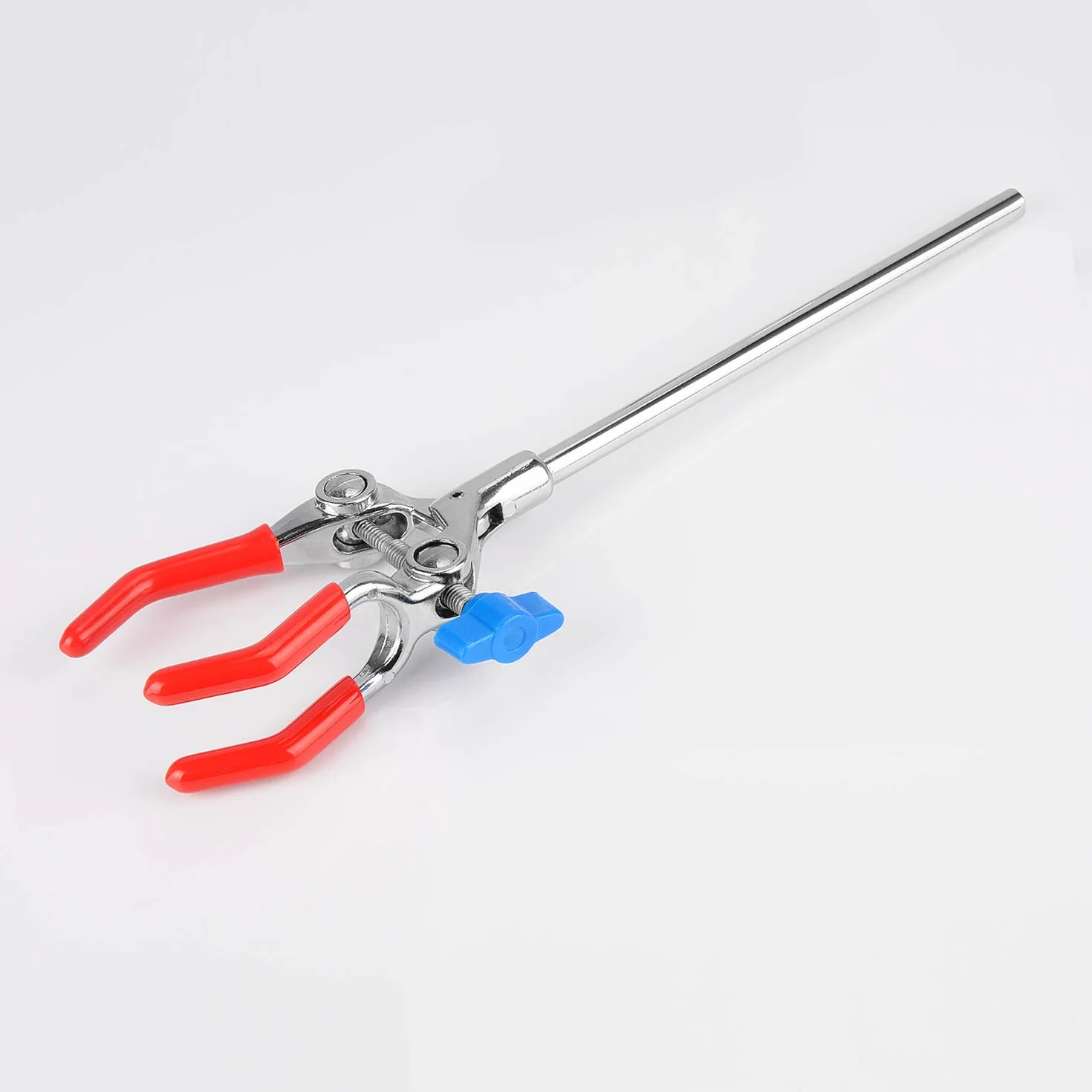 stonylab 3-Rebbi Morsetto Girevole, Robusto Morsetto a 3-Prong a Singola Regolazione, Multiuso Pinza da Laboratorio a Dito Stile con Asta da 7'', Lab Clamp per Uso in Laboratorio