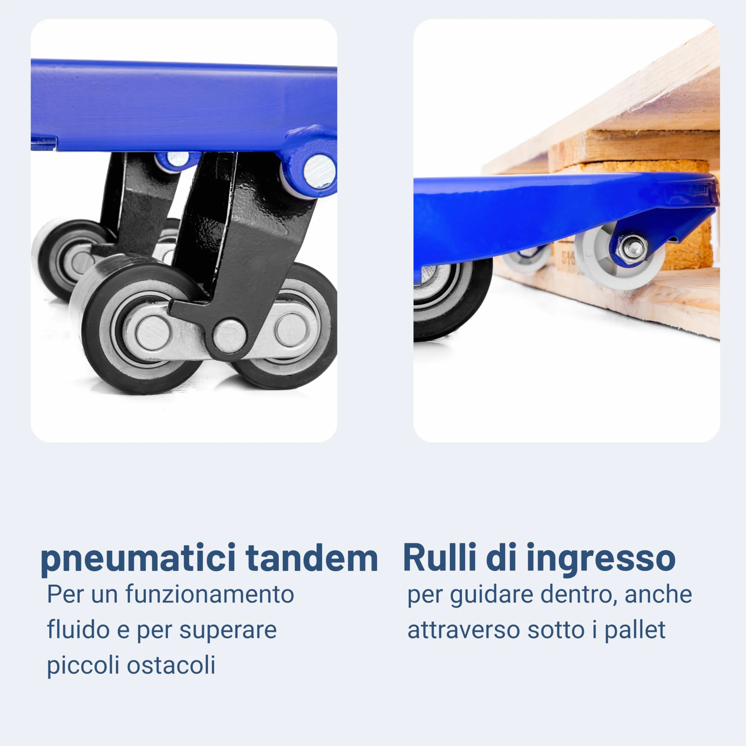 Pallit Transpallet manuale FIVE-R | portata 2500 kg | lunghezza delle forche 1150 mm | ruote in gomma | carello elevatore