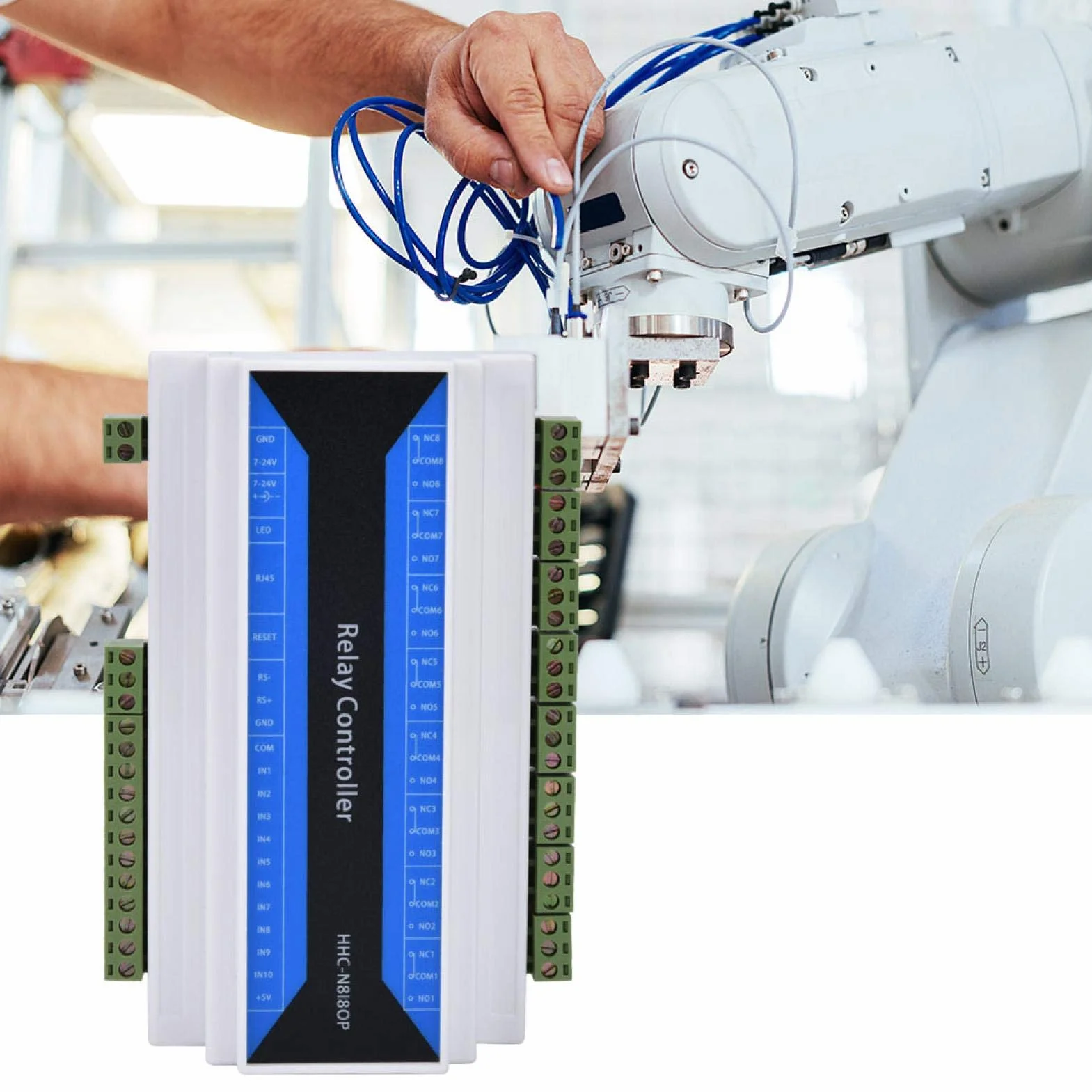 Modulo di controllo remoto, modulo relè TCP, modulo relè di rete a 8 canali Dispositivo relè di controllo remoto Da Ethernet a RS485