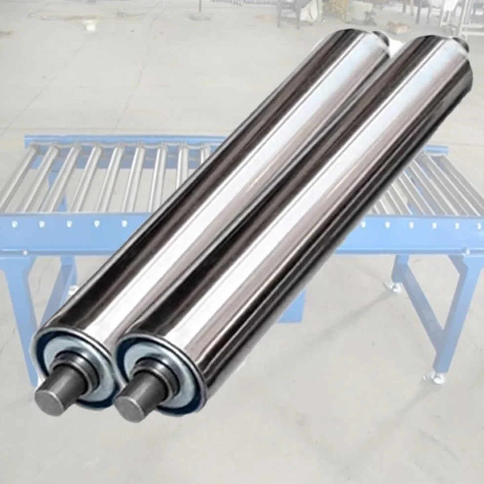 Rulli per nastro trasportatore in acciaio, confezione da 2, diametro 32 mm, lunghezza 190 mm, parti di ricambio per una movimentazione efficiente dei materiali