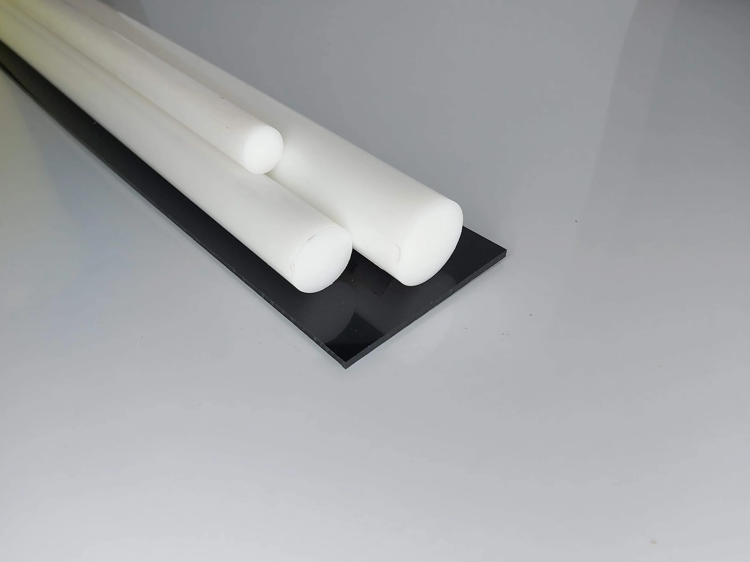 Barra tonda in teflon PTFE bianco Ø 10 mm 50 mm lunghezza a richiesta