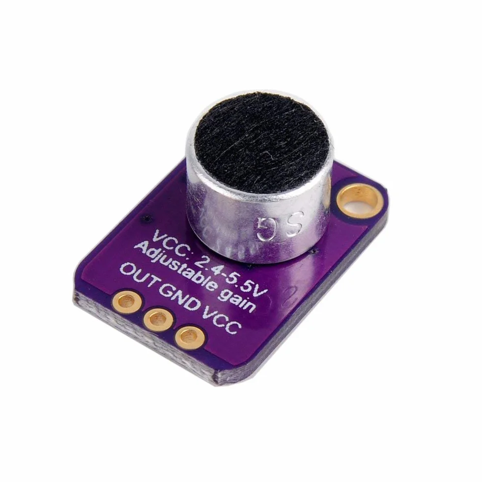 DollaTek 3Pcs Amplificatore per Microfono Electret MAX4466 Modulo Guadagno Regolabile Blu Breakout Board per Arduino