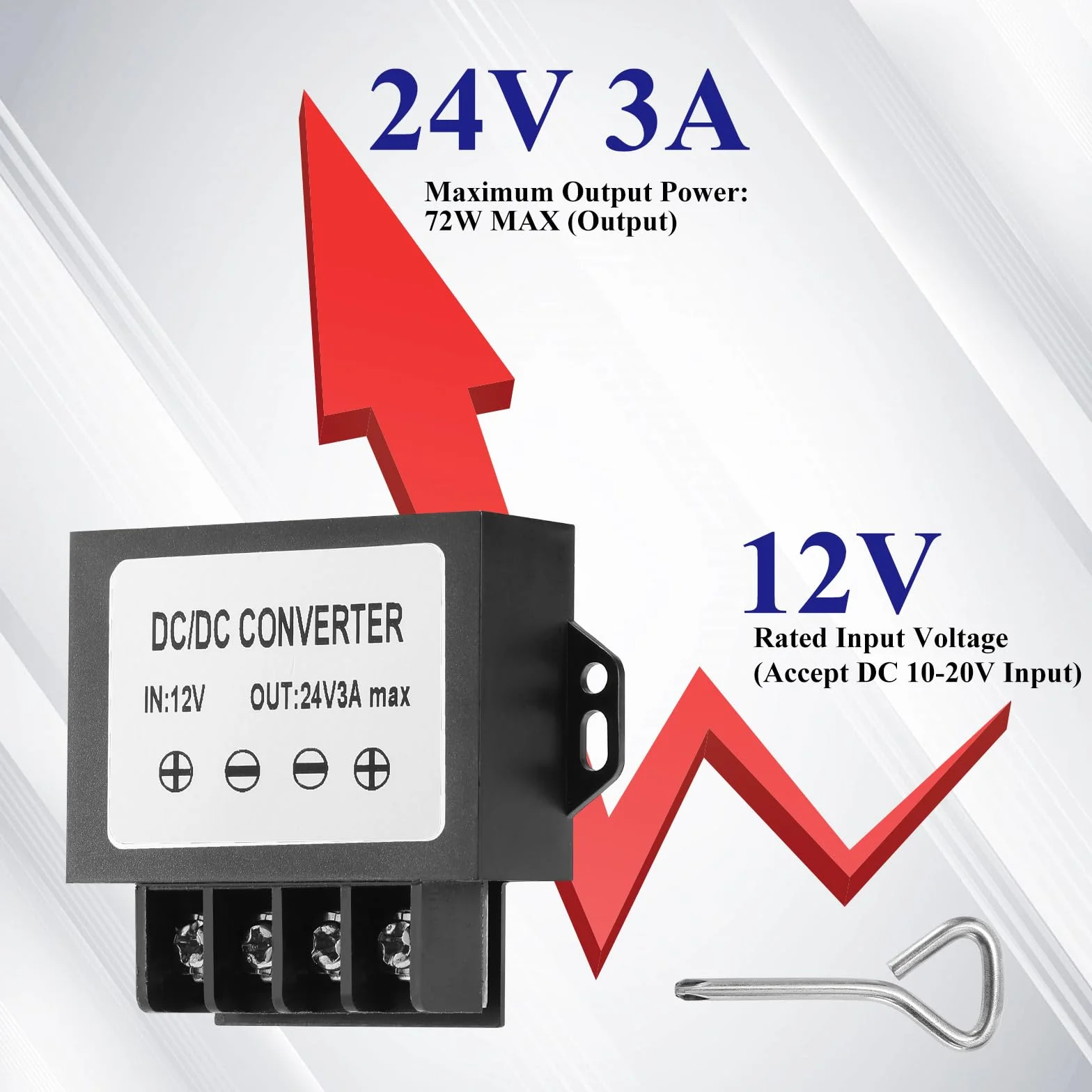 Przetwornica napięcia 12V na 24V 3A 72W Step-Up Regulator 10V-22V