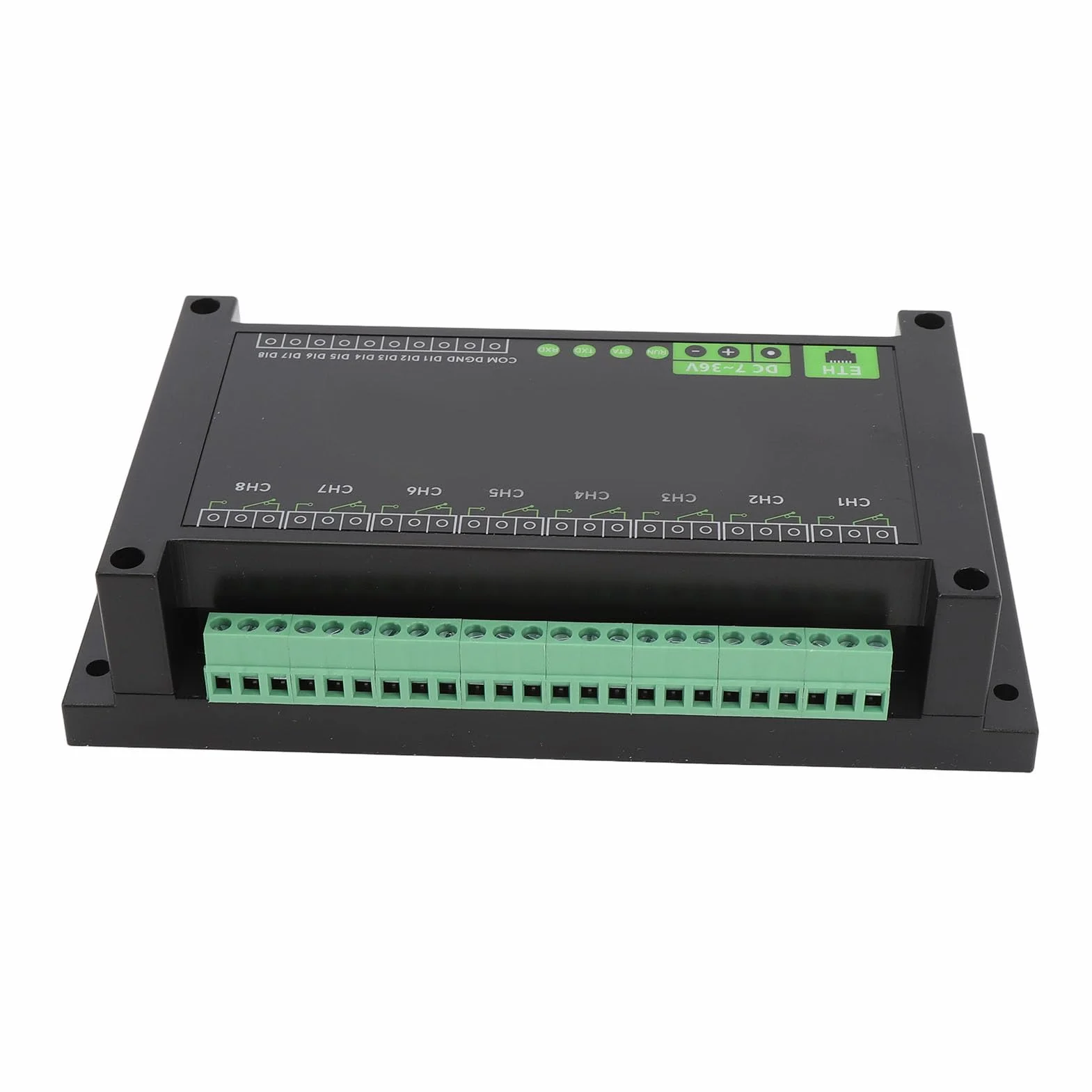 Modulo relè Ethernet 8 canali, relè industriale 8 canali PoE con supporto del protocollo RTU, modulo ETH PoE a 8 canali con isolamento tramite optoisolatore per sistemi di