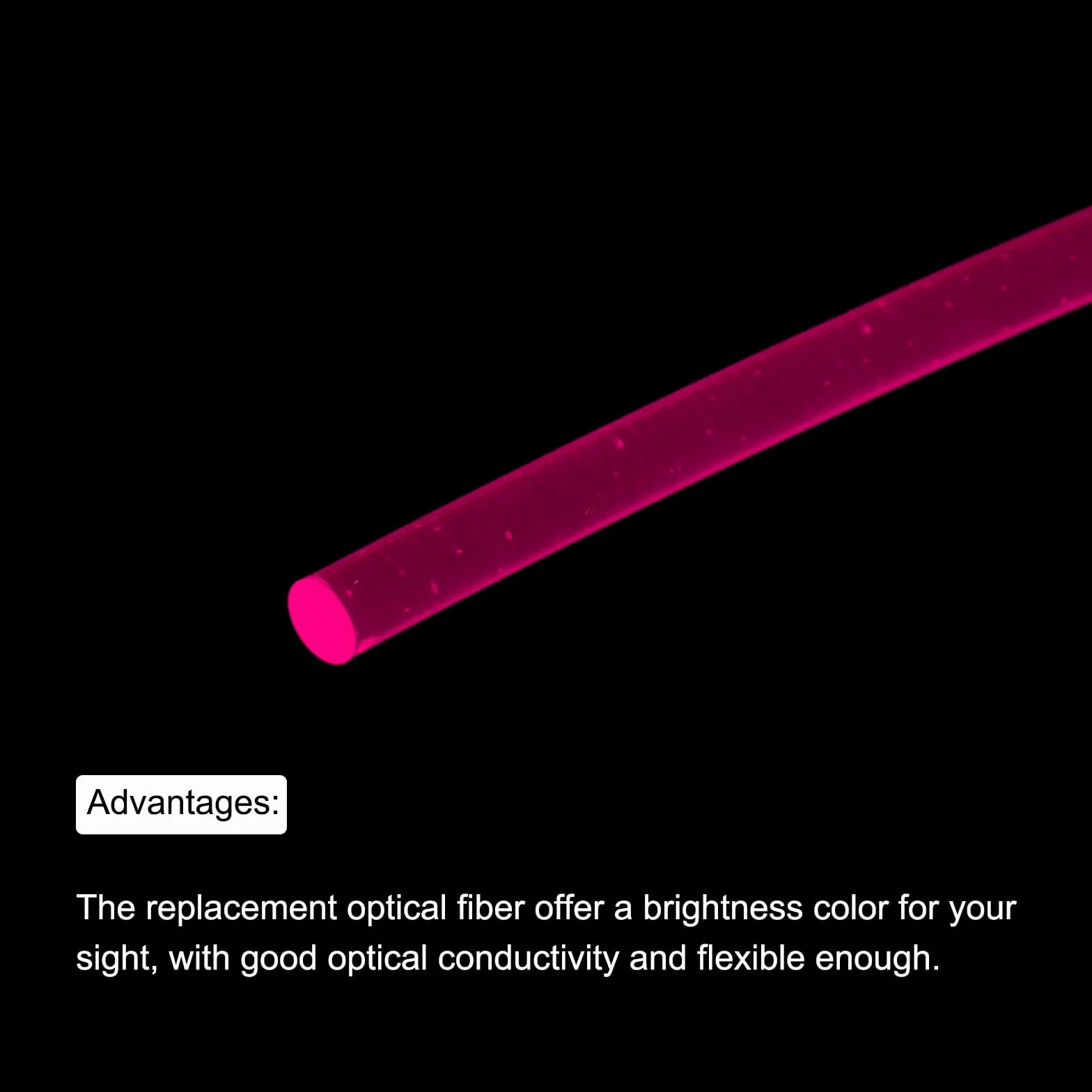 QUARKZMAN Sostituzione Fibra Ottica Mirino Aste 1mmx15cm PMMA Rosso