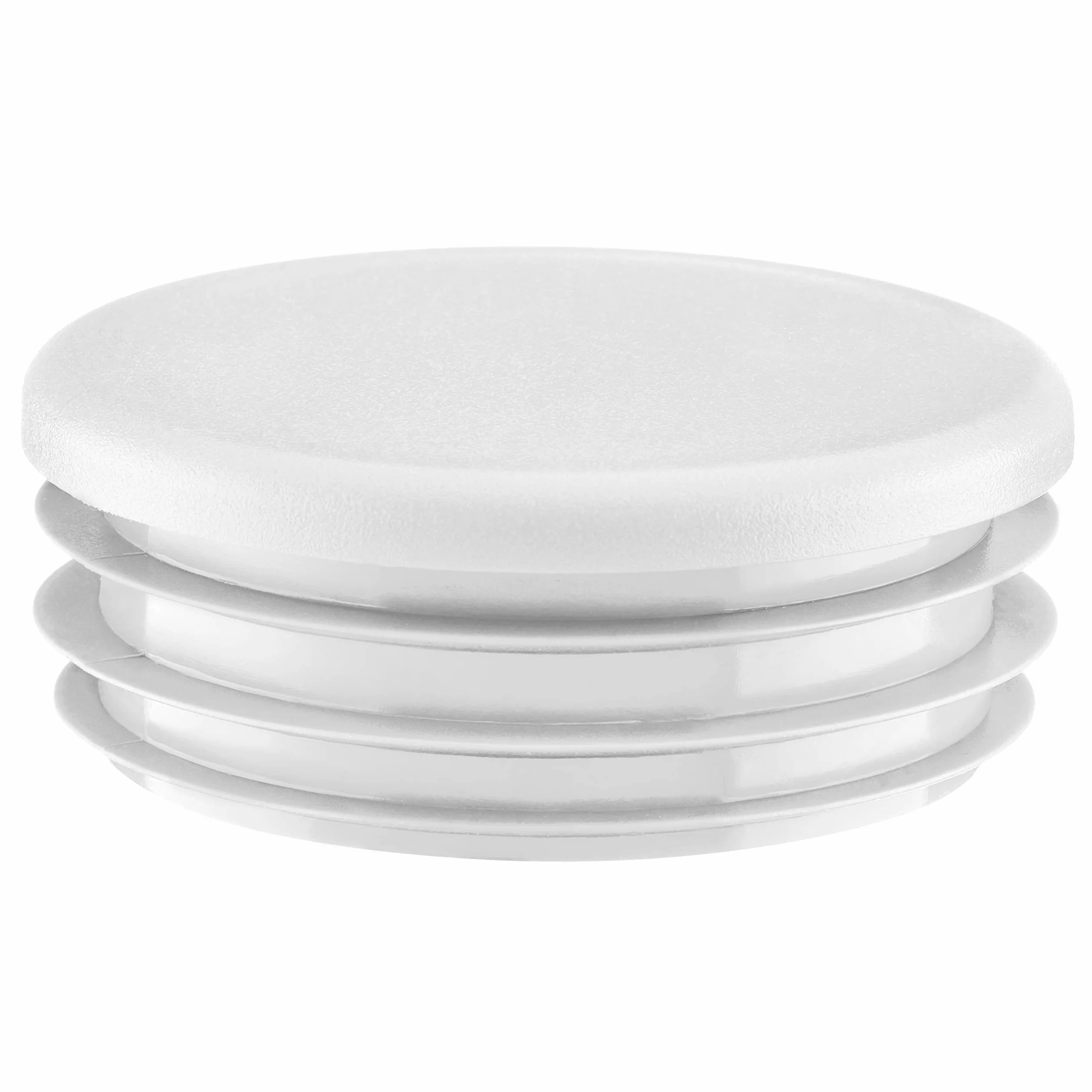 Tappo alettato tondo 50 mm Bianco 4 pezzi per tubo - Terminali in plastica protettivi
