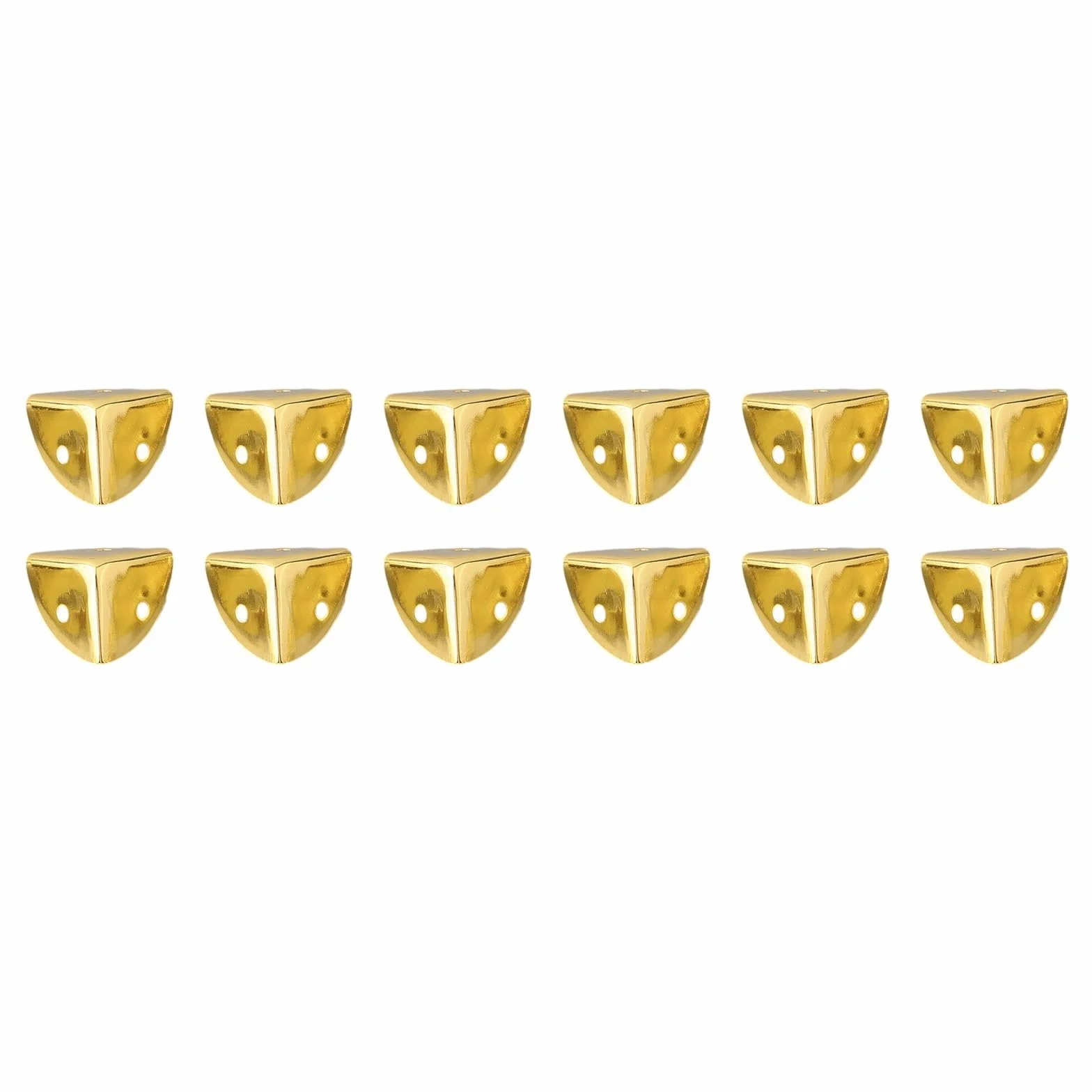 Set di 12 angoli in ferro vintage, accessori protettivi per scatole di legno (oro)