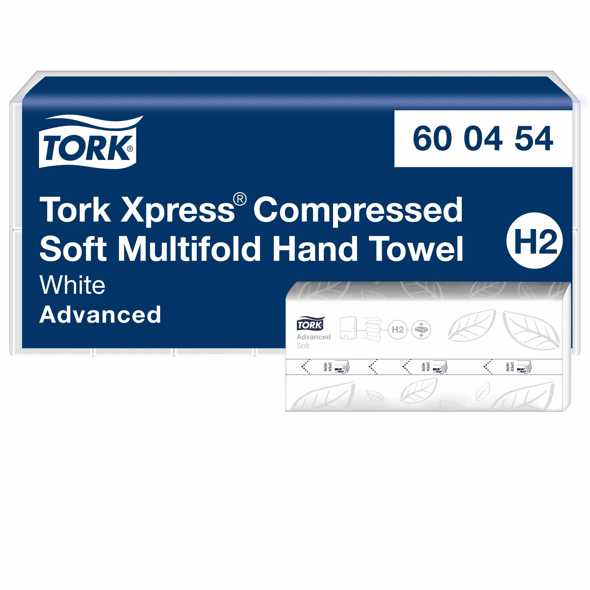 Tork Xpress Compressed Soft Multifold Hand Towels Bianco H2, Advanced, 2-ply, M-fold, Large, 6 x 200 Fogli, 600454