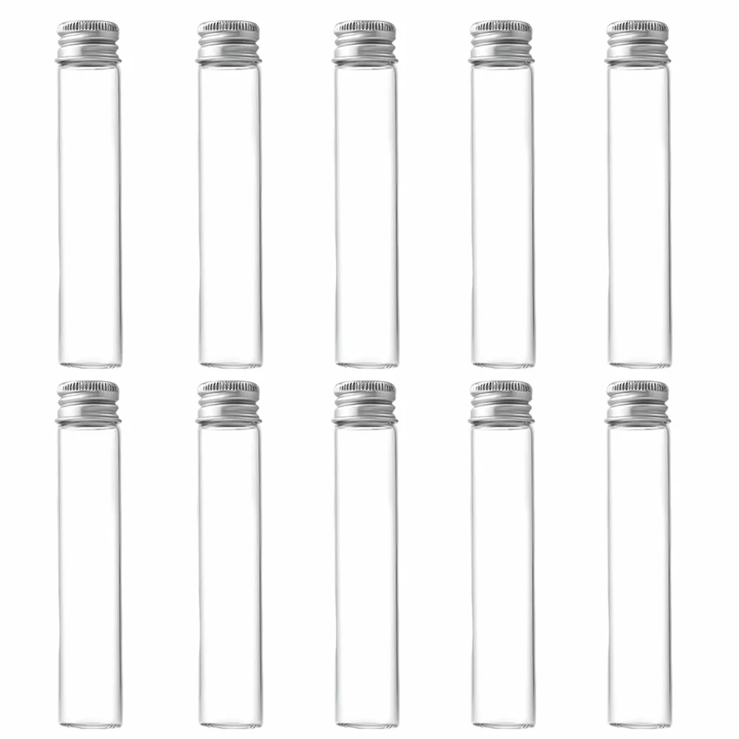 Bottiglie Di Vetro Piccole 30 Ml con Tappo A Vite In Alluminio – Flaconi Portatili Ermetici per Campioni Spezie Gioielli