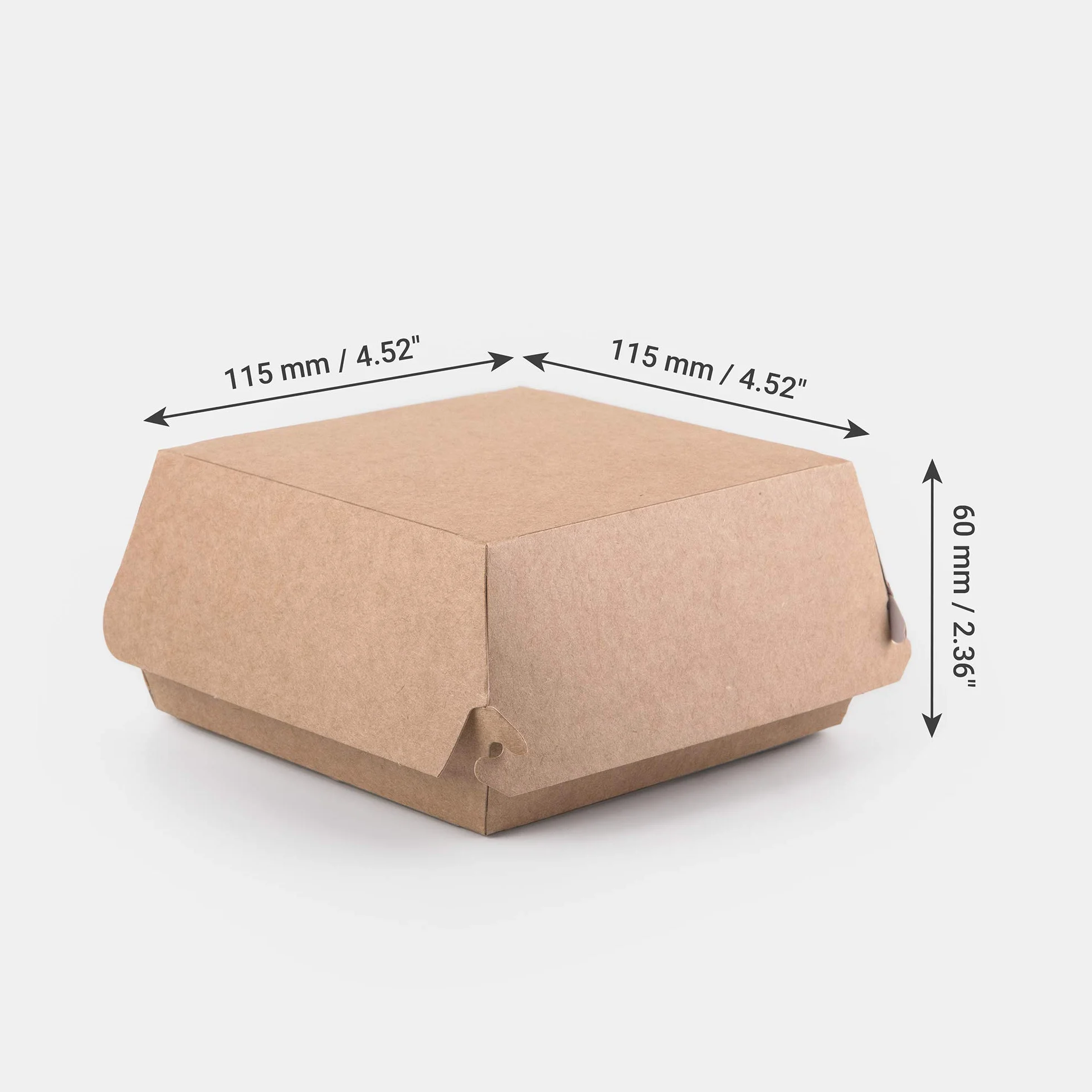 Scatole per hamburger in carta kraft taglia M 100 pezzi usa e getta ecologiche