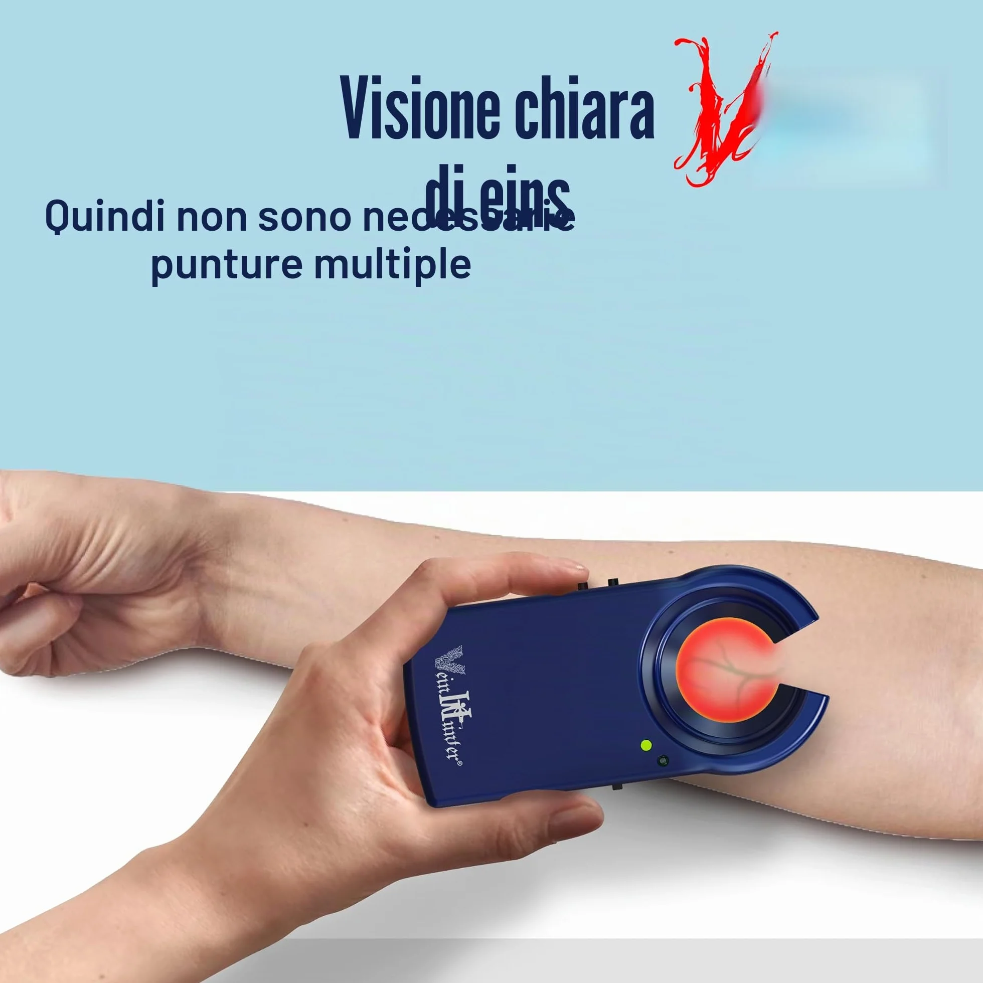 rilevatore di vene, rilevatore di vene, dispositivo per tutte le età (Powefull LED)