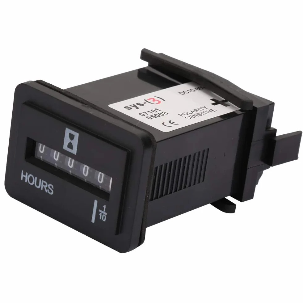 Contaore meccanico 10-80V AC/DC 99999,9 ore temporizzatore elettronico al quarzo