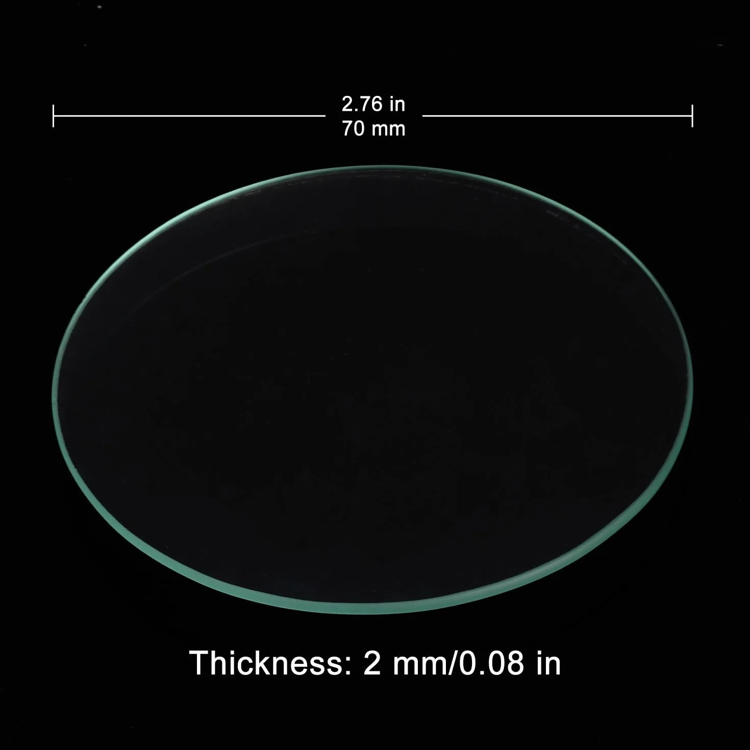 FunChem Vetrini da Orologio per Laboratorio 70 mm O.D., Coperture per Becher in Vetro Curvo con Superficie Liscia e Trasparente, Ideali per Pesatura e Copertura in Uso di Laboratorio, 10 Pz