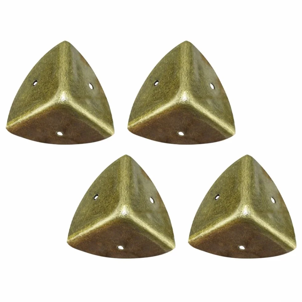 Protezioni angolari in metallo, 4 pezzi, 40 mm, protezioni angolari in metallo ad angolo retto, per valigie in legno, baule da viaggio