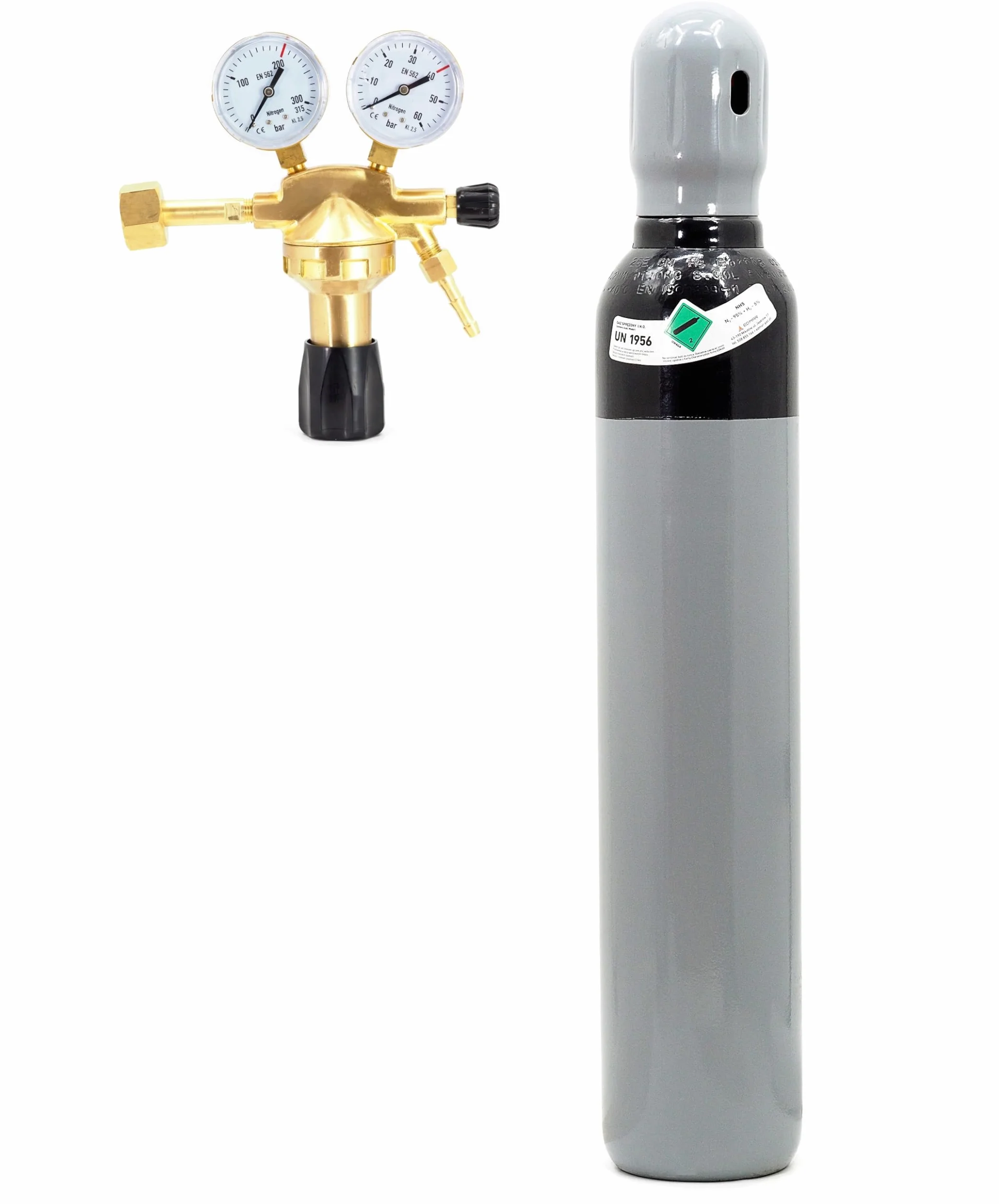 Azoto idrogeno bombola di gas 8 l 1,6 m3 condizionatori d'aria riduzione perdite 40 bar