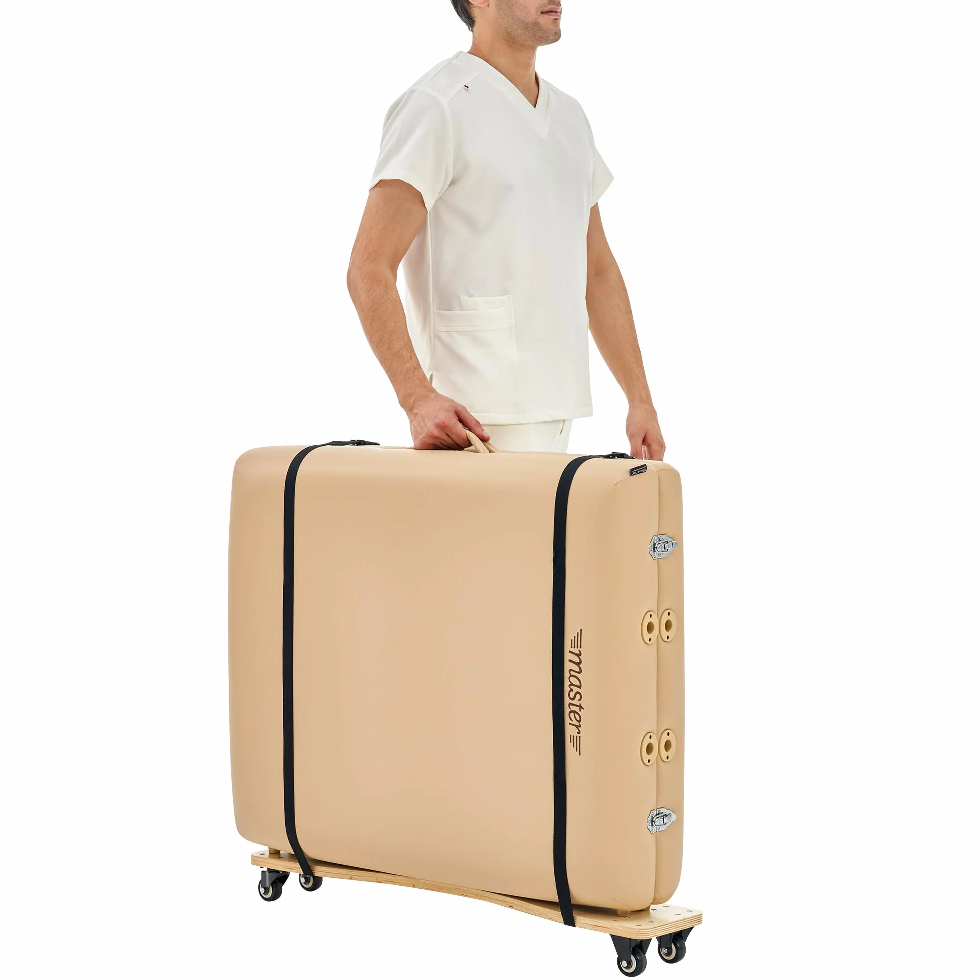 Master Massage Easy Go - Tavola da trasporto con ruote per lettino da massaggio mobile