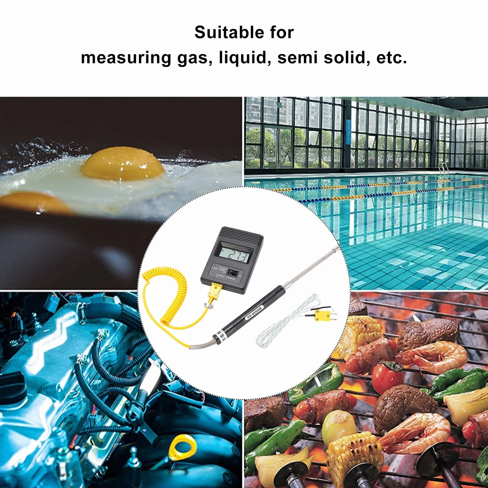 Termometro Digitale Tm-902c Sensore Tipo K -50-500℃