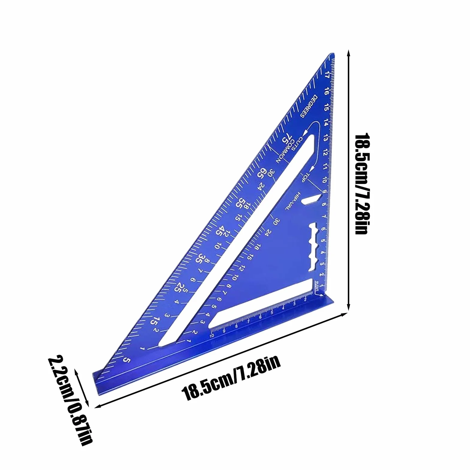 Righello triangolare in metallo strumento di misurazione di precisione falegnameria costruzione