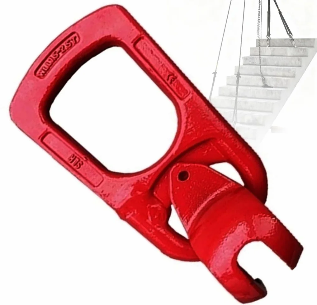 Frizione di sollevamento for calcestruzzo prefabbricato, anello di sollevamento da 1T, 2,5T, 3,5T e 10T in dispositivo for pannello ad anello multispecifica in acciaio(Red,3-5T)