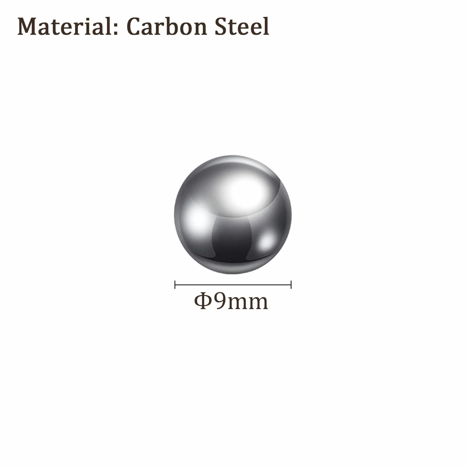 Sfere Cuscinetti in Acciaio Carbonio 9mm Lucidate Precisione Macchinari Industriali 100pz