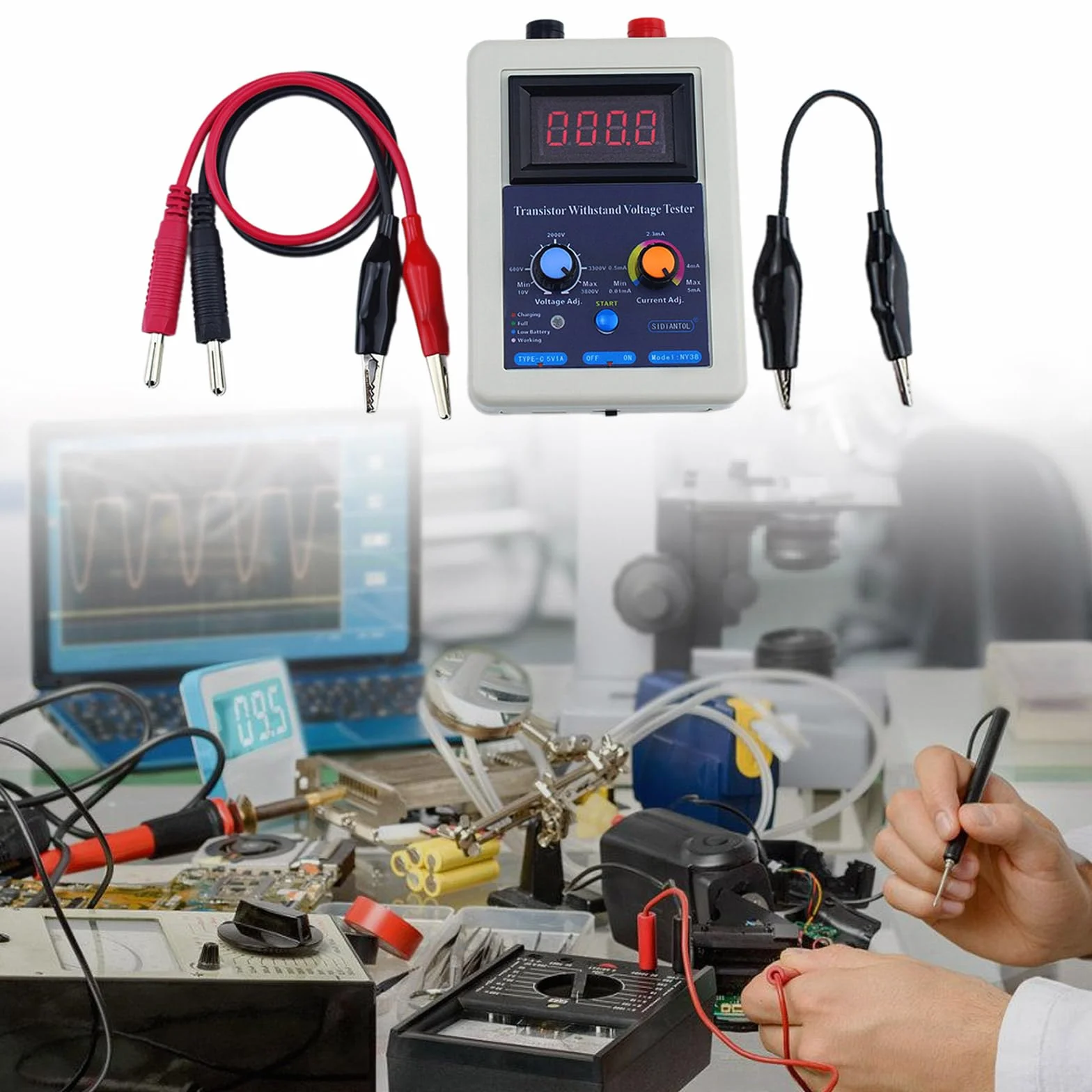 0-3800V IGBT Meter Transistor Tensioni Tester Diodo Triodo Transistor Resistere Tensioni Strumento di Prova