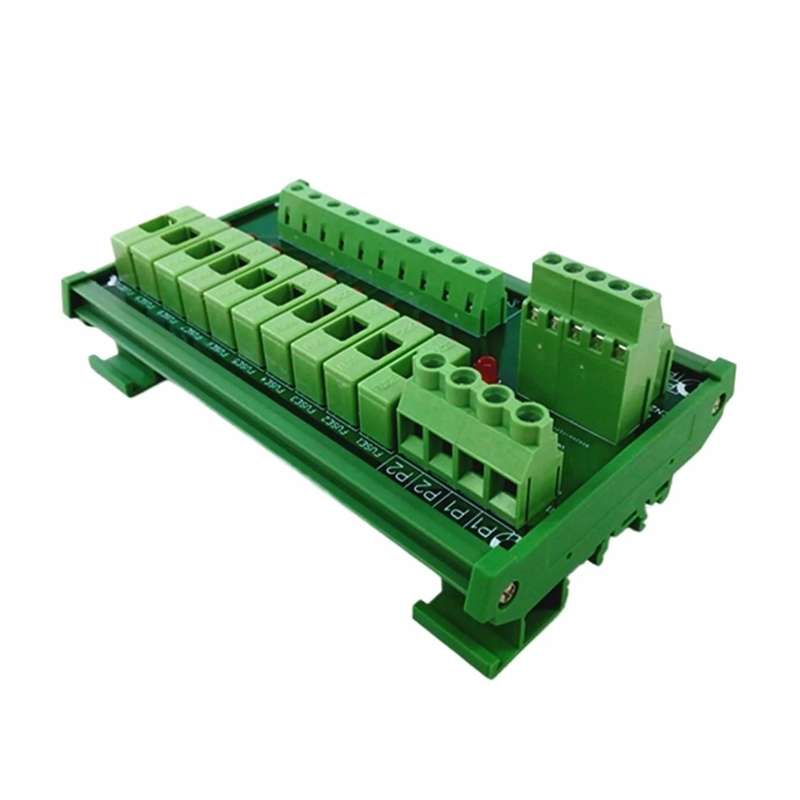 Modulo relè PLC Modulo fusibile, modulo di distribuzione dell'alimentazione con fusibile a 10 posizioni for montaggio su guida DIN