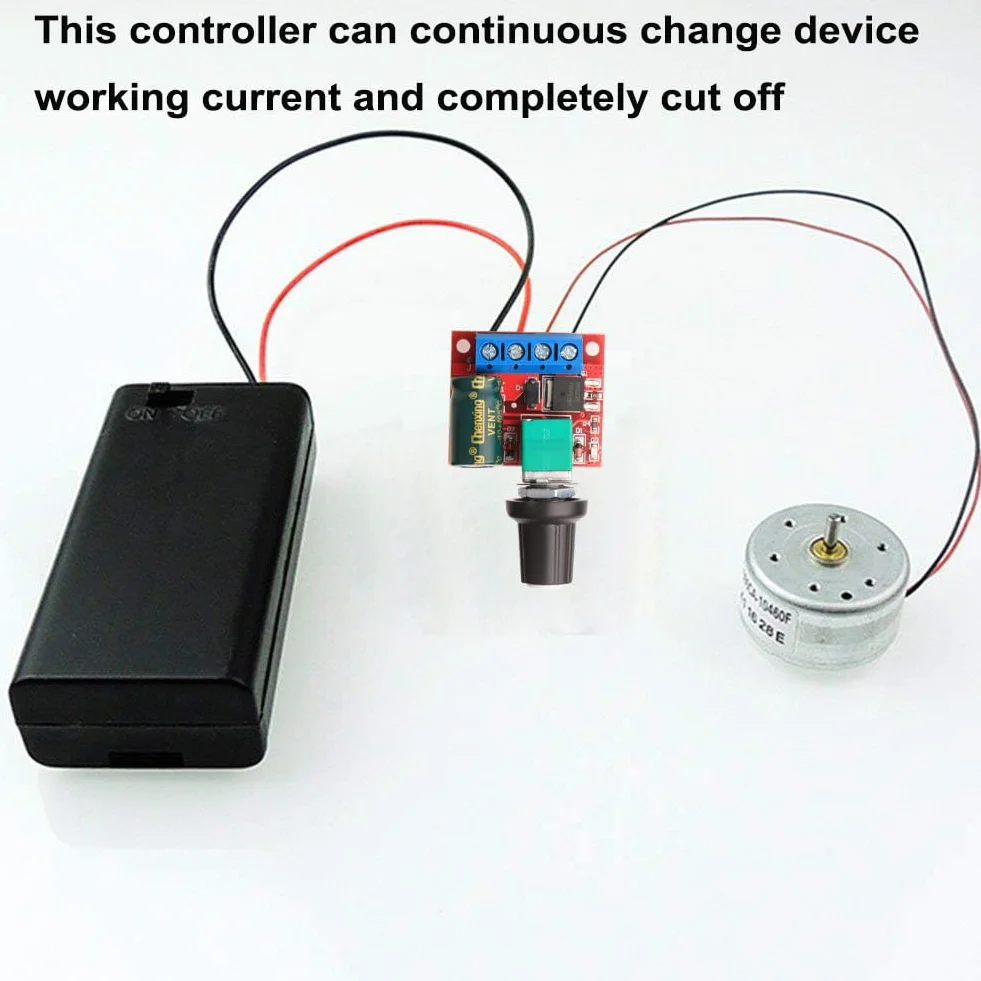 Gebildet 2pcs Mini Controller di Velocità PWM Motore DC, Modulo Interruttore Regolabile Velocità 5V-35V 5A DC, Regolatore di Tensione Variabile 6V 12V 24V