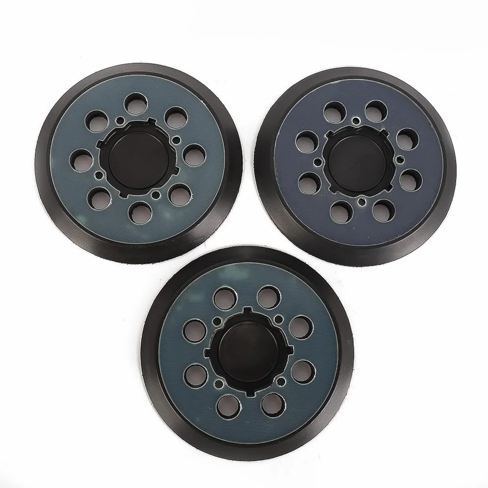 Platorello abrasivo per levigatrice orbitale a 8 fori, 125 mm, 125 mm, compatibile con DWE6423/6421/DCW210B, N329079, ricambio in plastica