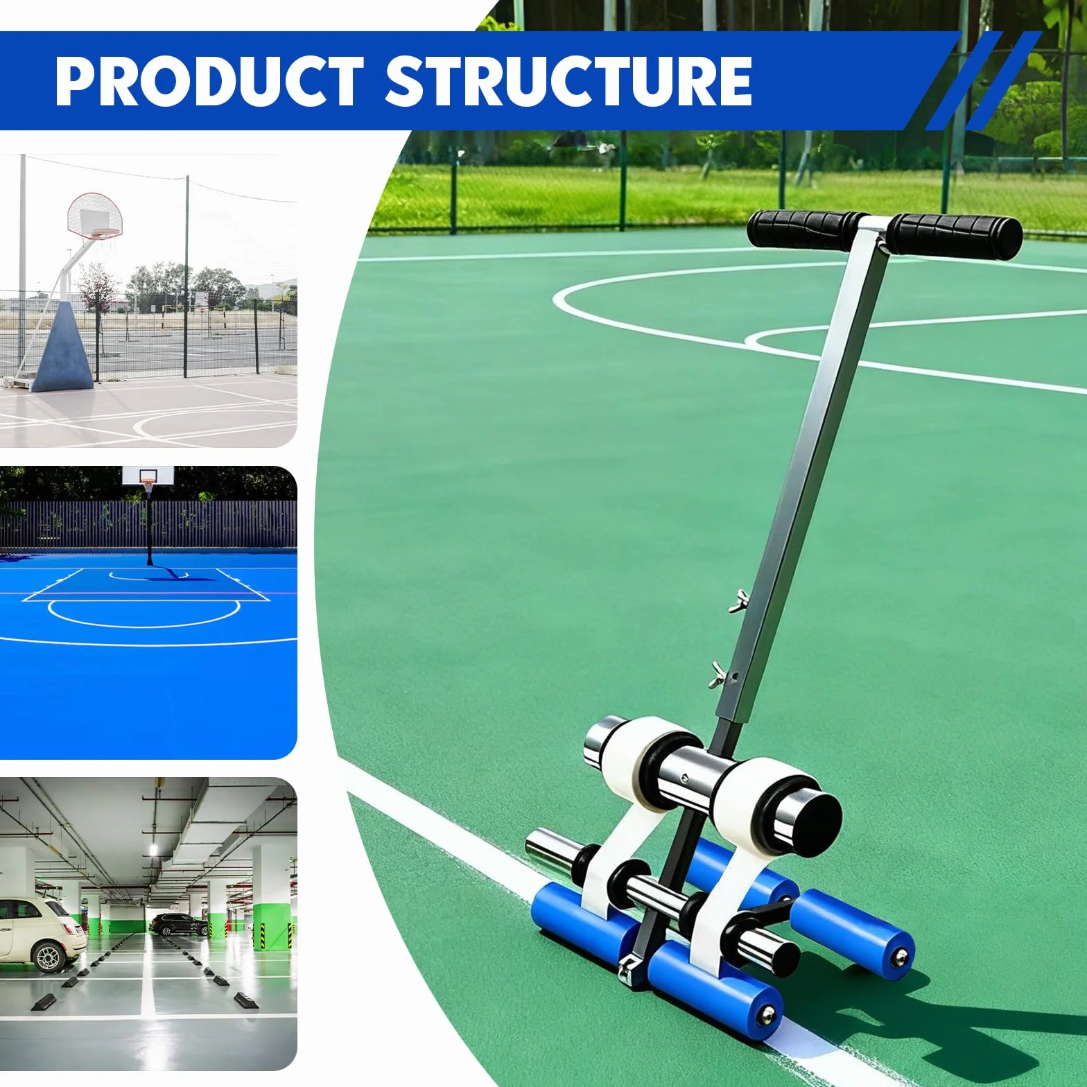 Nastro adesivo per marcatura, manuale per pavimenti, applicatore per pittura Lane Marking Sports Storage Areas Draw Iines and Circles