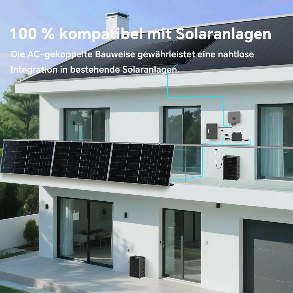 Marstek Venus A Impianto solare da balcone 4240 Wh LiFePO4 4 MPPT 2,4 kW 1,2 kW 6000 cicli IP65 Controllo app