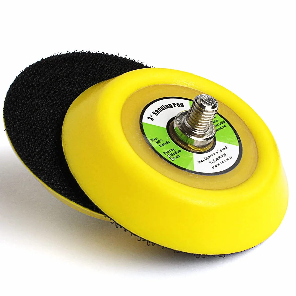 2 cuscinetti di supporto da 7,6 cm con gancio e anello per levigatrice lucidatrice - PU 5/16"-24 Thread Backer Pad