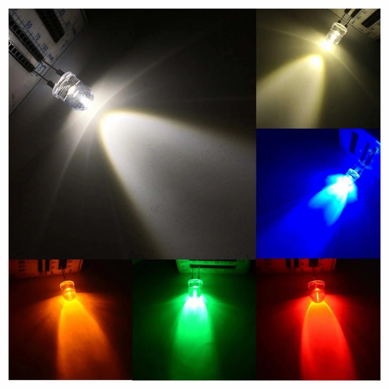 50-1000 pz 10mm rotondo rosso verde blu giallo bianco caldo diodi emettitori di luce chip LED lampada tallone 0.5 W 2.0-3.6 V luce decorativa(10mm Round Warm,1000PCS)