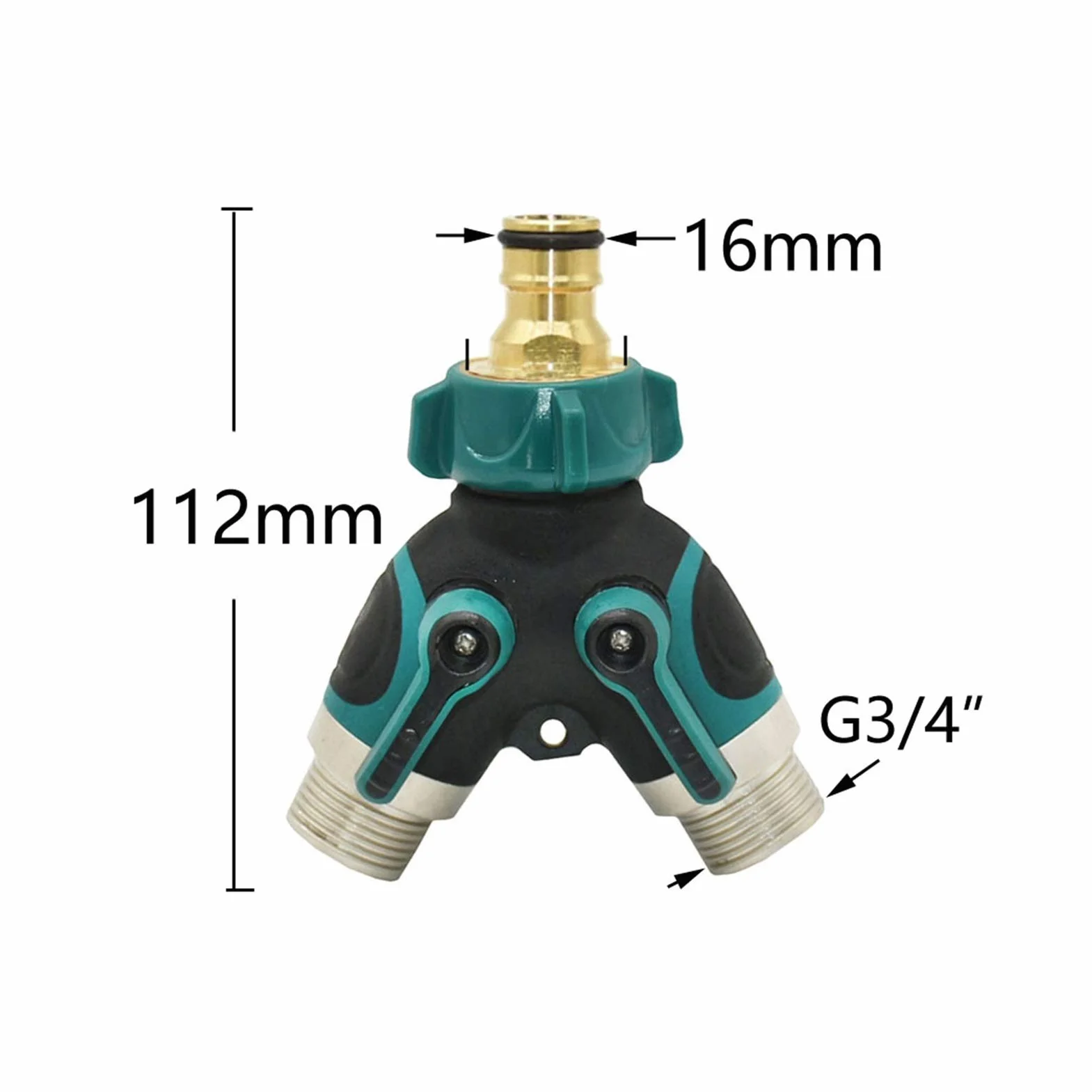Connettori per tubo di irrigazione a goccia, 2/4 vie, rubinetto da giardino femmina, 1/2 pollice, 3/4 a 3/4 di pollice, valvola di irrigazione, deviatore per tubo, connettore rapido, 1 set (H)